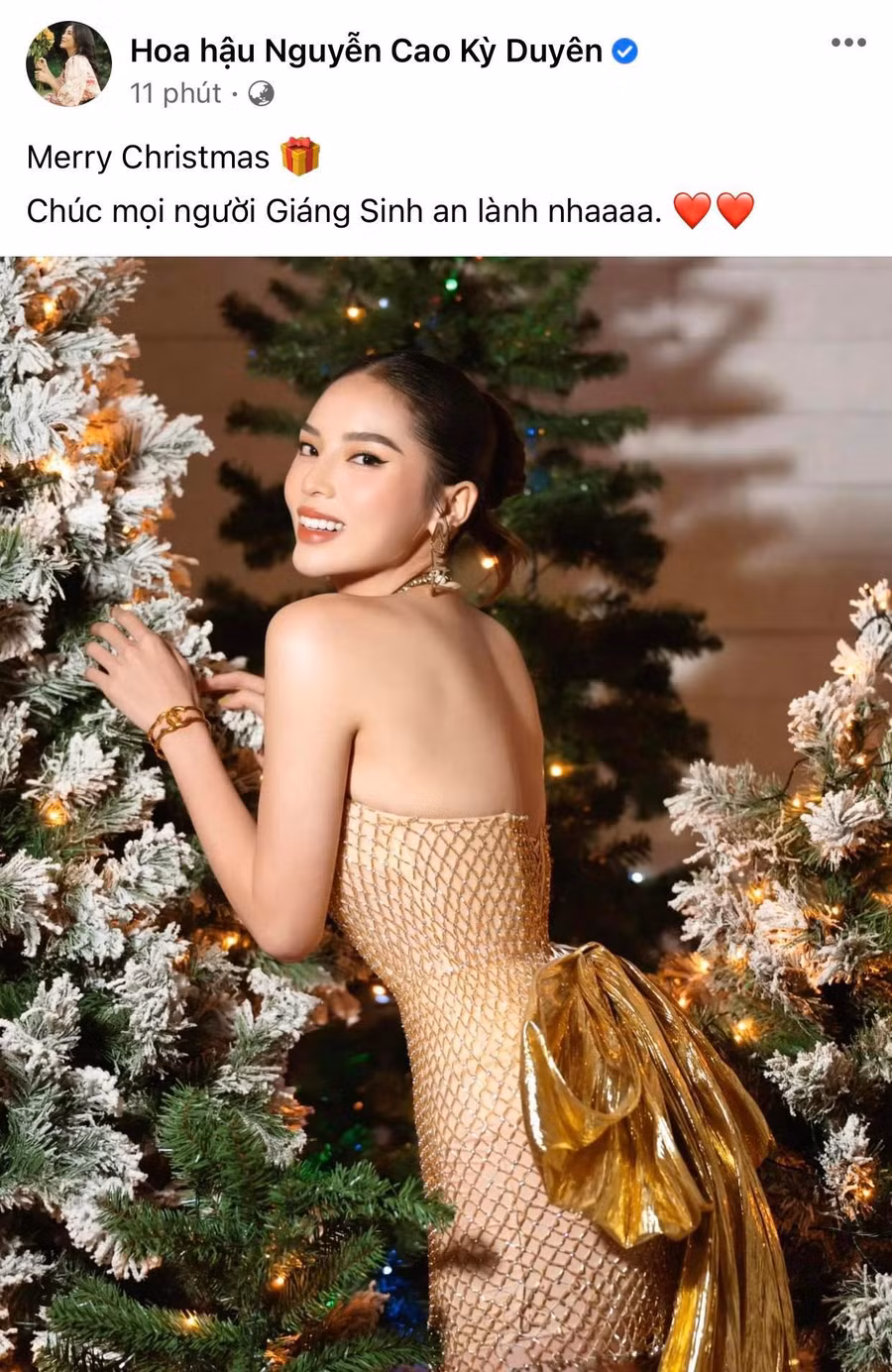 Lời chúc Giáng sinh của Hoa hậu Nguyễn Cao Kỳ Duyên.