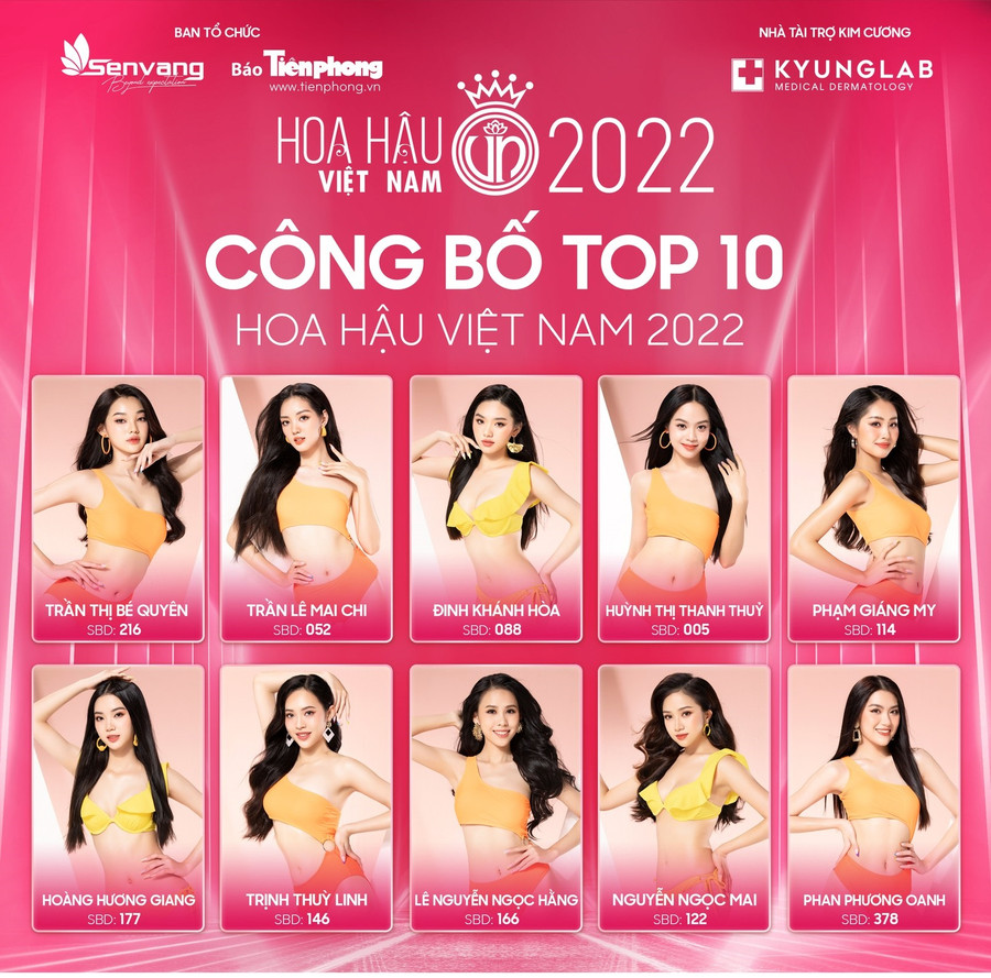 Top 10 Hoa hậu Việt Nam 2022.