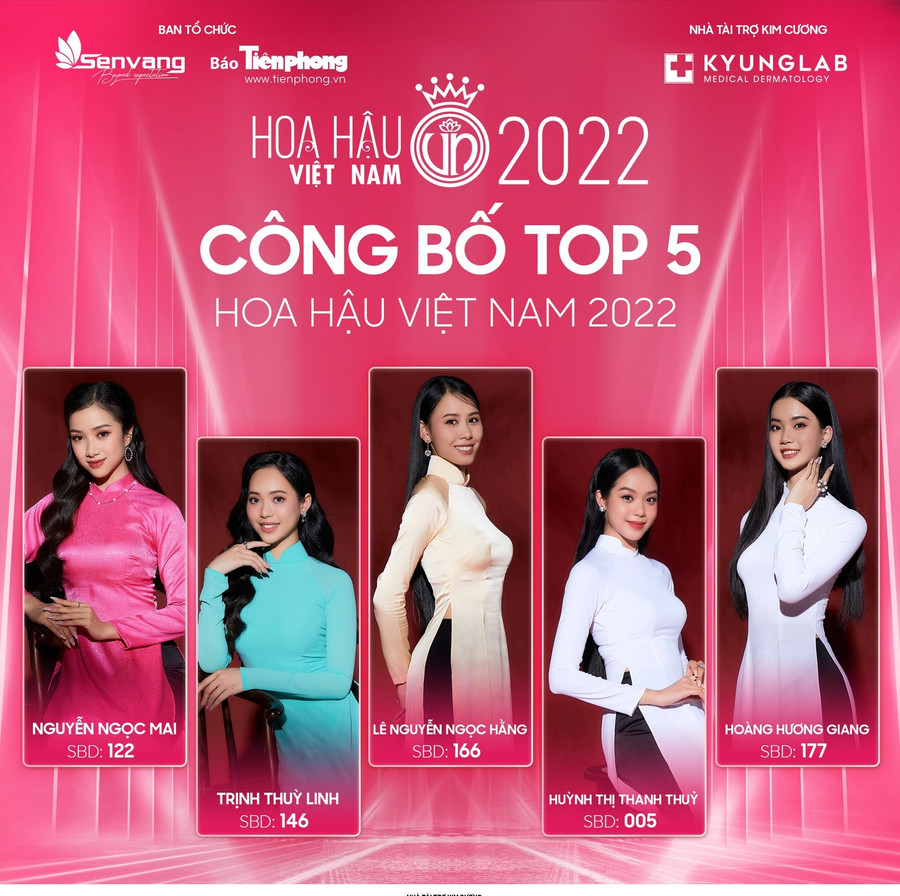 Top 5 Hoa hậu Việt Nam 2022.