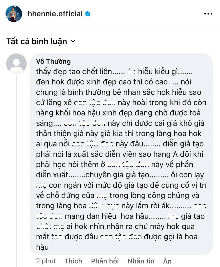 H&apos;Hen Niê bị miệt thị ngoại hình, tố sống giả tạo.