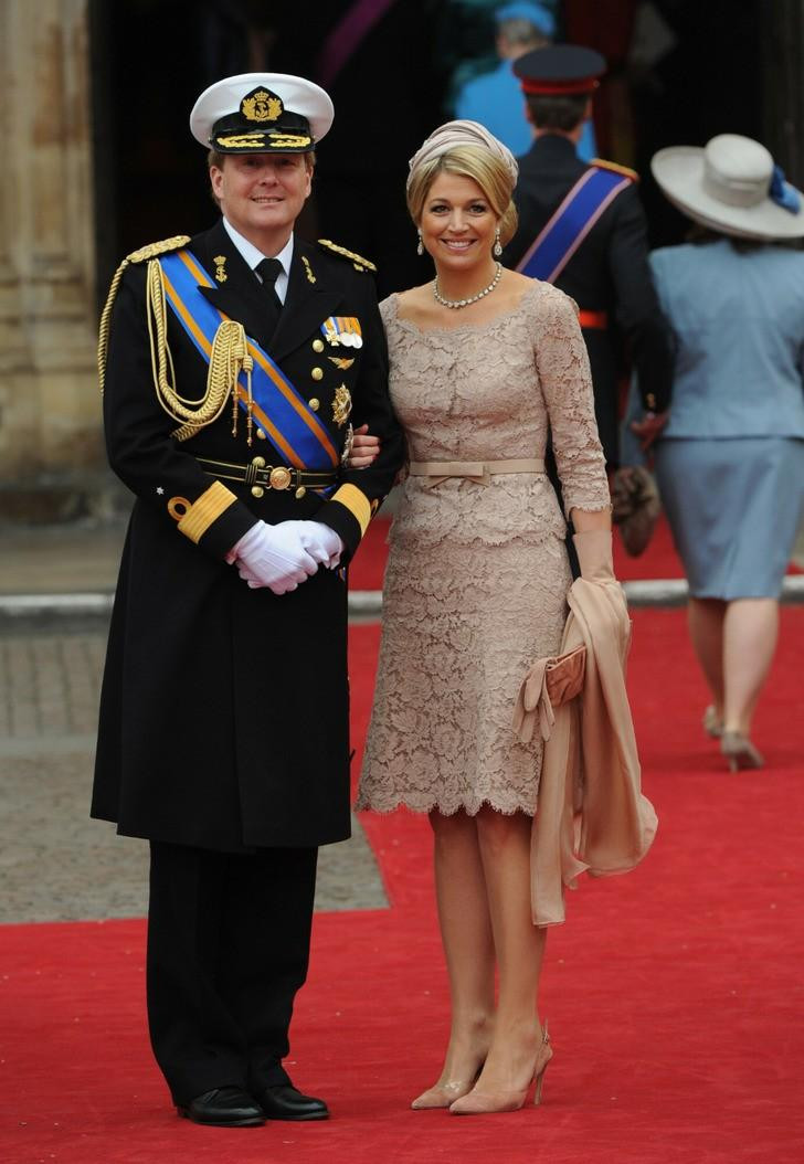 Công nương Maxima cùng Thái tử Willem-Alexander của Hà Lan diện trang phục hoàng gia trong đám cưới của Hoàng tử William và Kate Middleton. Công nương Maxima cùng Thái tử Willem-Alexander của Hà Lan diện trang phục hoàng gia trong đám cưới của Hoàng tử William và Kate Middleton.