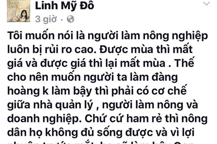 Ca sĩ Mỹ Linh "trần tình" về phát ngôn "rẻ đừng đòi đồ sạch"