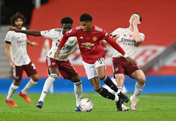 Marcus Rashford sẽ là mối nguy hiểm thường trực trước cầu môn ArsenalẢnh: REUTERS