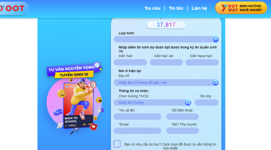 Trang website tư vấn tuyển sinh vào lớp 10 của Sở GD&ĐT TPHCM. Trang website tư vấn tuyển sinh vào lớp 10 của Sở GD&ĐT TPHCM.