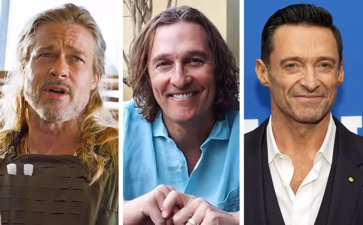 Brad Pitt (58 tuổi), Matthew McConaughey (52 tuổi) và Hugh Jackman (53 tuổi).