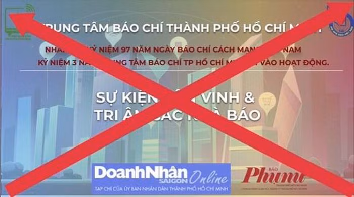 Trung tâm báo chí Thành phố Hồ Chí Minh khẳng định thông tin trung tâm này tổ chức sự kiện tôn vinh, tri ân các nhà báo và kêu gọi tài trợ là giả mạo.