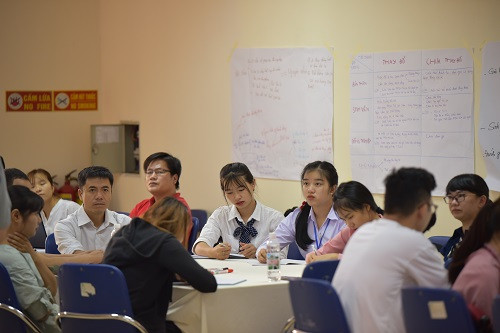 Lớp học gồm các giảng viên 2 khóa học "Nâng cao năng lực của giảng viên nhằm hỗ trợ học tập cho sinh viên khó khăn" trong khuôn khổ chương trình Úc cùng Việt Nam hỗ trợ phát triển nguồn nhân lực (Aus4skills) tổ chức (ILO1, ILO2) cùng đại diện SV do thầy cô ILO2 đề xuất và mời đến từ các lớp thầy cô áp dụng đổi mới dạy học..