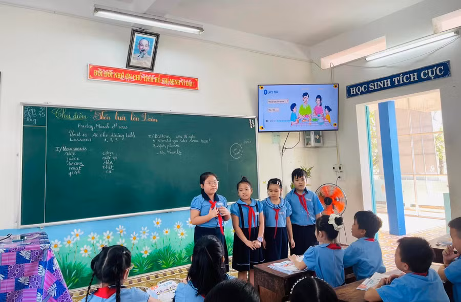 Giờ học tiếng Anh lớp 3 Chương trình GDPT 2018, Trường Tiểu học Ngô Sĩ Liên (quận Liên Chiểu, TP Đà Nẵng). 