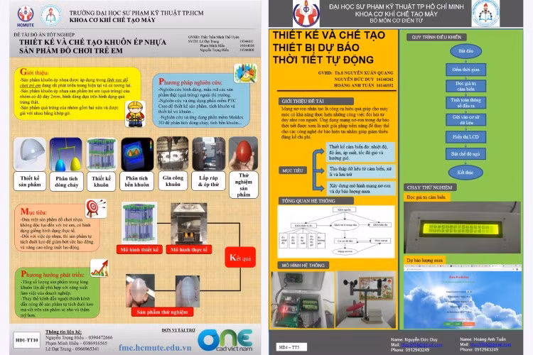 Các đồ án tốt nghiệp của SV Khoa Cơ khí chế tạo máy HCMUTE được livestream trên Facebook. Ảnh: chụp từ màn hình