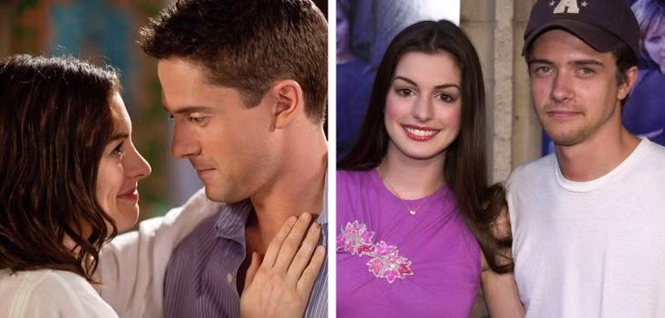 Anne Hathaway và Topher Grace: Hai người này đã cùng nhau tham gia bộ phim Ngày lễ tình nhân nhưng đã hẹn hò trước khi bộ phim được thực hiện. Cả hai đều mới đến Hollywood và hẹn hò từ năm 1999-2001.