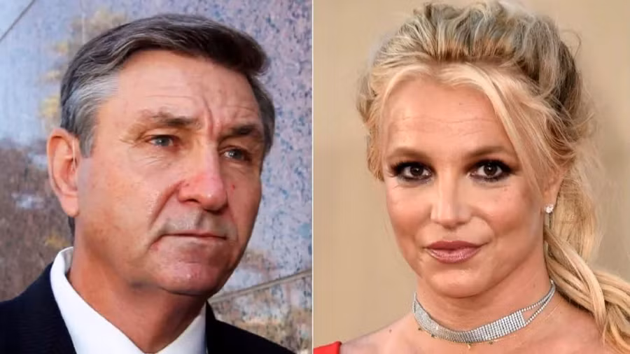 Nữ ca sĩ Britney Spears và cha ruột.