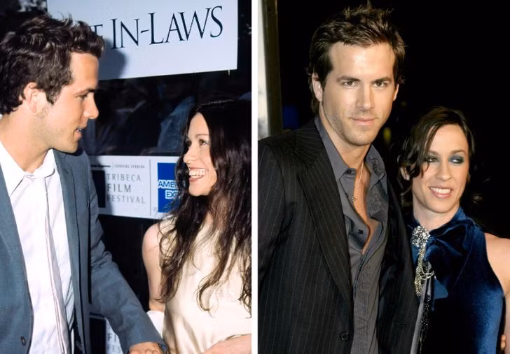 Alanis Morissette và Ryan Reynolds: Cặp đôi gặp nhau vào thời điểm năm 2002. Sau đó, đã đính hôn vào năm 2004 nhưng rồi lại chia tay năm 2007.