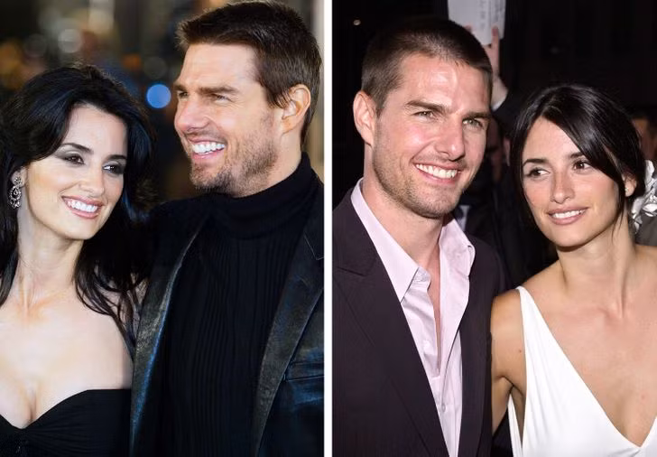 Tom Cruise và Penélope Cruz: Ngôi sao Mission: Impossible đã hẹn hò với nữ diễn viên Vicky Cristina Barcelona từ năm 2001 đến năm 2004.