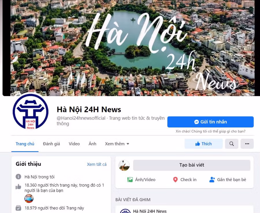 8. https://www.facebook.com/Hanoi24hnewsofficial/