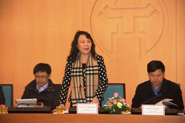 Thứ trưởng Bộ GD&ĐT Nguyễn Thị Nghĩa phát biểu tại buổi làm việc với UBND TP Hà Nội