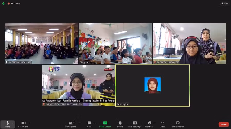 Tiết học kết nối với đơn vị kết nghĩa tại Malaysia của Trường Tiểu học Lê Ngọc Hân.