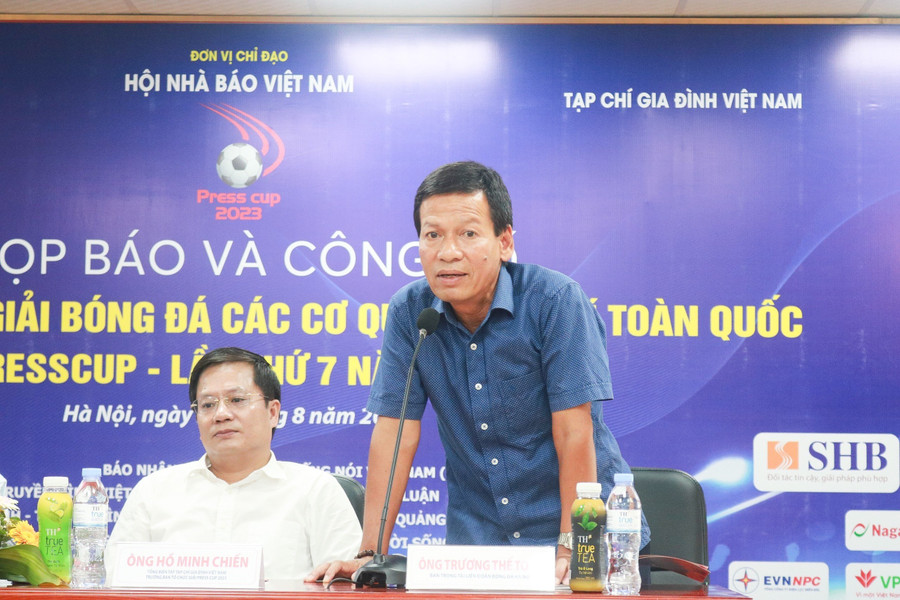 Ông Trương Thế Toàn, Trọng tài Liên đoàn Bóng đá Hà Nội, phụ trách chuyên môn Press Cup 2023.