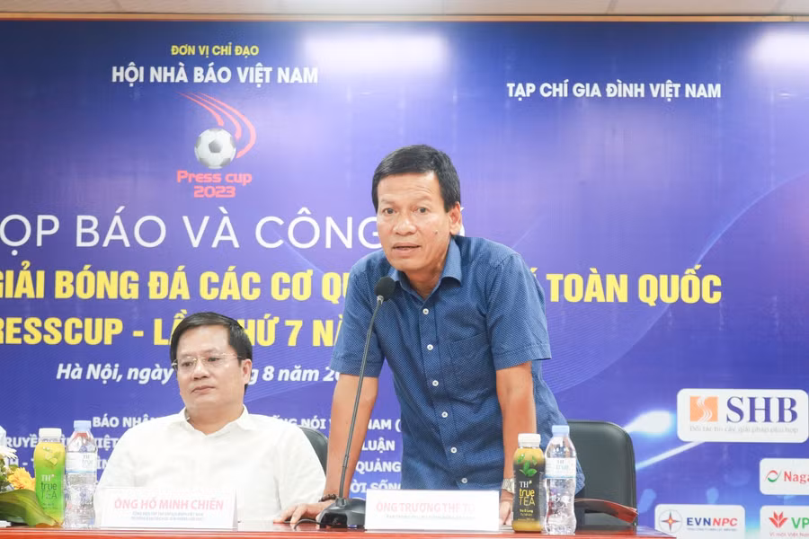 Ông Trương Thế Toàn, Trọng tài Liên đoàn Bóng đá Hà Nội, phụ trách chuyên môn Press Cup 2023.