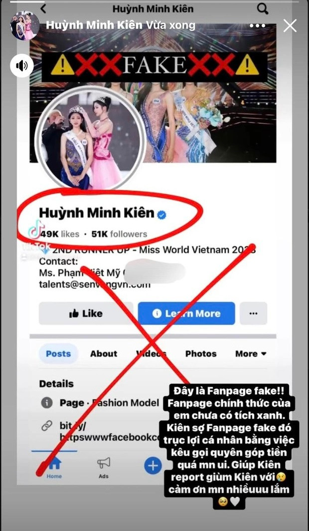 Á hậu Minh Kiên bất ngờ đăng đàn cầu cứu sau khi bị mạo danh. Á hậu Minh Kiên bất ngờ đăng đàn cầu cứu sau khi bị mạo danh.