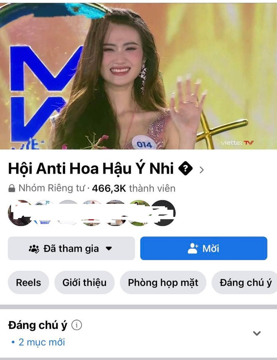Đã có rất nhiều hội nhóm anti Hoa hậu Ý Nhi được mọc lên, thậm chí có nhóm còn thu hút gần 500 nghìn thành viên tham gia. Đã có rất nhiều hội nhóm anti Hoa hậu Ý Nhi được mọc lên, thậm chí có nhóm còn thu hút gần 500 nghìn thành viên tham gia.