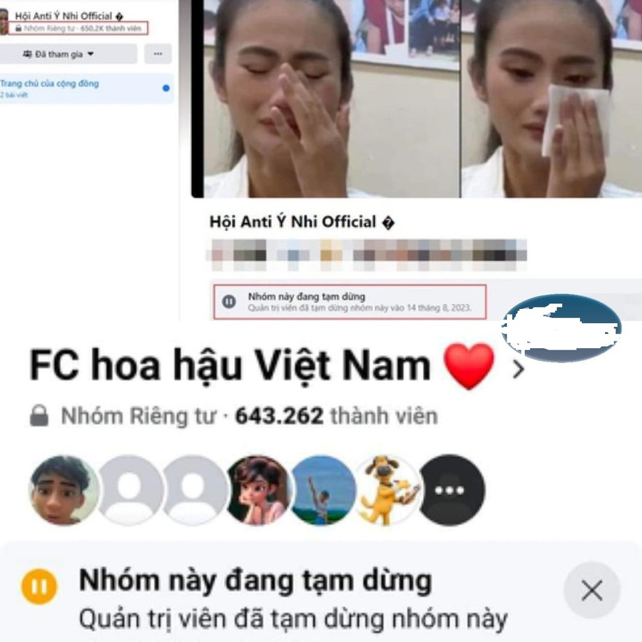 Hội anti fan Hoa hậu Ý Nhi với hơn 600 nghìn thành viên bất ngờ đổi tên. Hội anti fan Hoa hậu Ý Nhi với hơn 600 nghìn thành viên bất ngờ đổi tên.