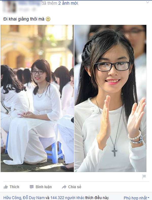 Làm quen hai bóng hồng xinh đẹp nhất ngày khai giảng