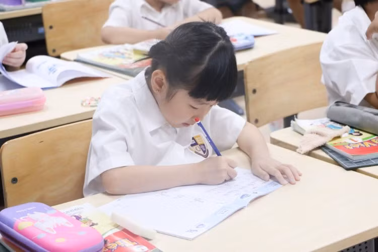 Học sinh Trường Tiểu học Trường Olympia (Nam Từ Liêm, Hà Nội).