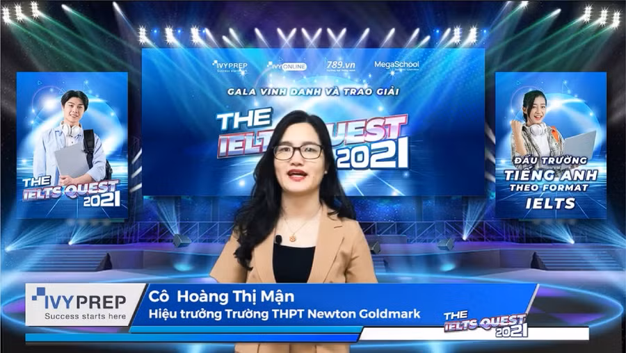 Cô Hoàng Thị Mận, Hiệu trưởng Trường THPT Newton Goldmark.