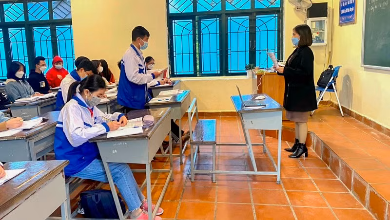 Ngày 4/4, tất cả cơ sở giáo dục tại Điện Biên tổ chức dạy học trực tiếp trở lại. Ảnh minh họa