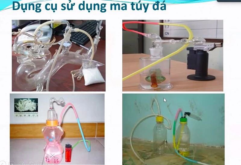 Các kiến thức về phòng chống ma túy được tuyên truyền đến học sinh.