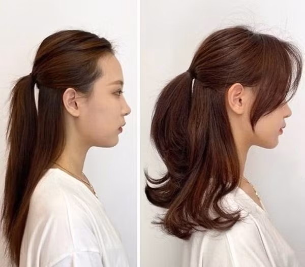 Tóc uốn cong chữ C cũng là kiểu tóc được nhiều cô nàng lựa chọn.