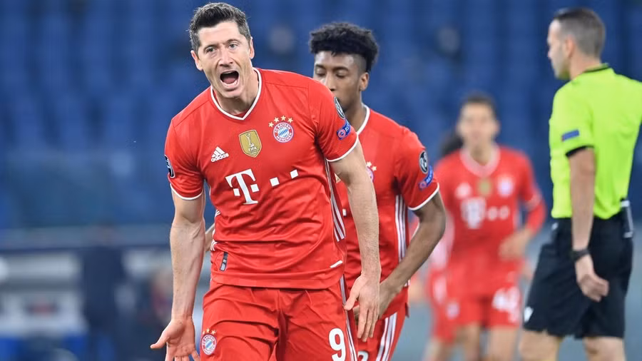 Lewandowski đóng góp 1 bàn trong chiến thắng dễ dàng của Bayern trước Lazio. (Ảnh: Getty).
