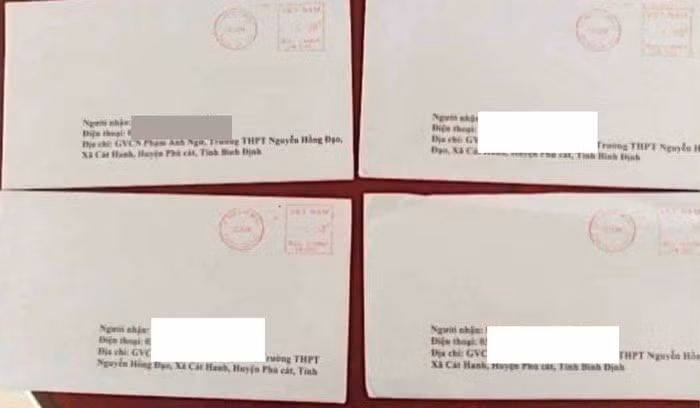 Một trong những thư nặc danh được cho là do ông Lê Văn Chung và CTV tuyển sinh thực hiện và gửi cho HS lớp 12.