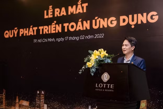 Ông Lê Anh Tú, Phó Chủ tịch Hội doanh nhân trẻ TPHCM, phát biểu tại sự kiện