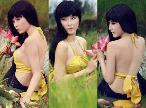 Mỹ nhân Việt gây phản cảm khi mượn áo yếm khoe da thịt ảnh 4