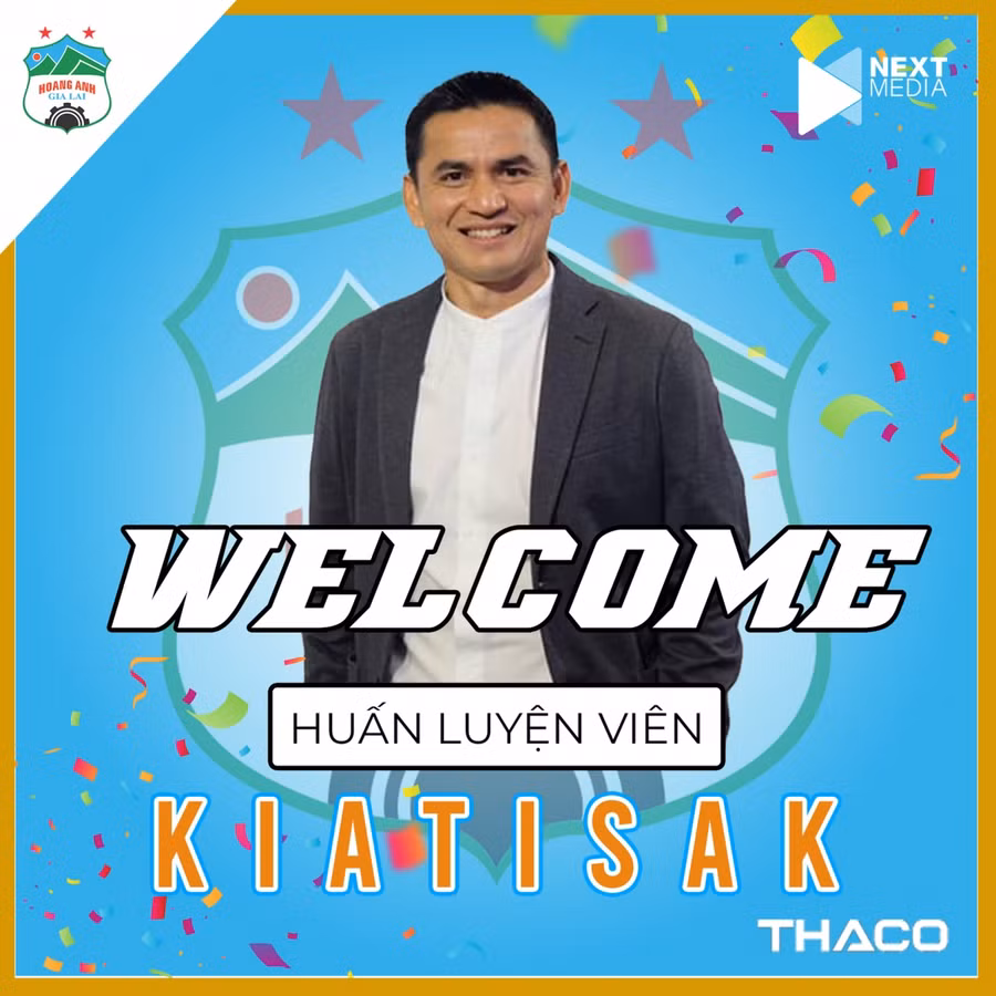 Kiatisak lần thứ 3 dẫn dắt Hoàng Anh Gia Lai. (Ảnh: HAGL).