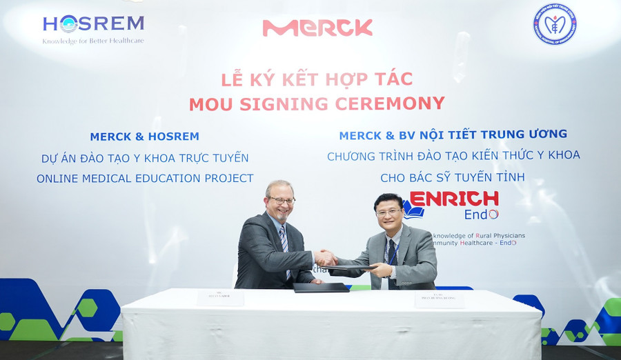 Merck kí kết với đại diện lãnh đạo Bệnh viện Nội tiết Trung ương