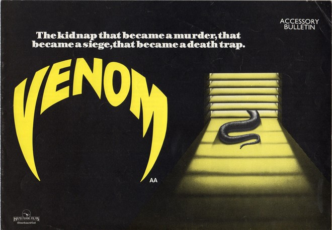 Venom (1981) Một nhóm khủng bố quốc tế với âm mưu bắt cóc đứa con của một cặp vợ chồng trẻ giàu có. Kế hoạch của bọn chúng là sử dụng rắn để uy hiếp gây sức ép với gia đình. Tuy nhiên thay vì sử dụng một con rắn vô hại chúng đã chọn nhầm loài Black Mamba, giống rắn cực độc cho vụ bắt cóc. 4 bộ phim về loài rắn làm khán giả thót tim