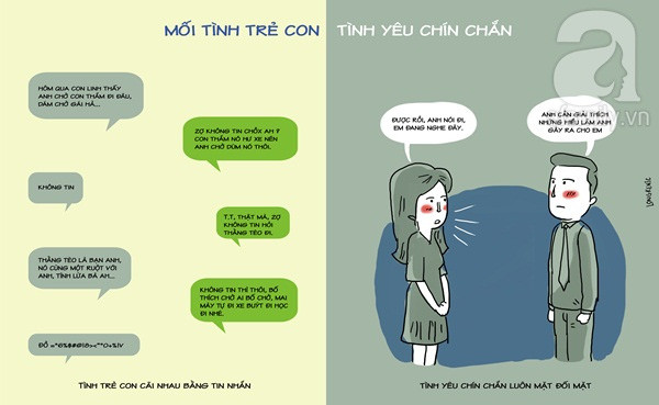 khác biệt mối tình trẻ con và tình yêu người lớn khác biệt mối tình trẻ con và tình yêu người lớn