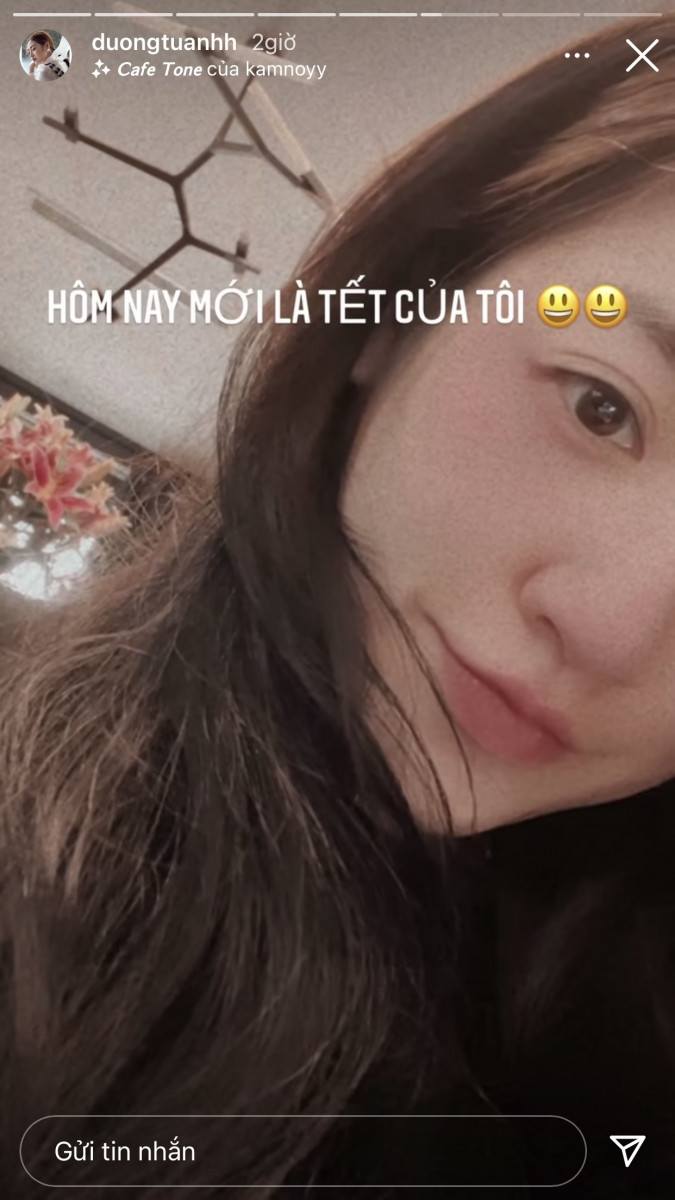 Á hậu Dương Tú Anh chia sẻ: &quot;Hôm nay mới là Tết của cô&quot;.