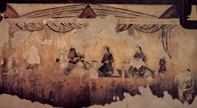 Những bức tranh tường trong hầm mộ ở Koguryo (Với hơn 10.000 lăng tẩm nhưng chỉ khoảng 90 mộ có các bức tranh tường) 5