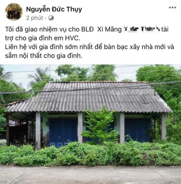 Bầu Thụy thông báo sẽ xây mới căn nhà ở dưới quê cho Hồ Văn Cường. Bầu Thụy thông báo sẽ xây mới căn nhà ở dưới quê cho Hồ Văn Cường.