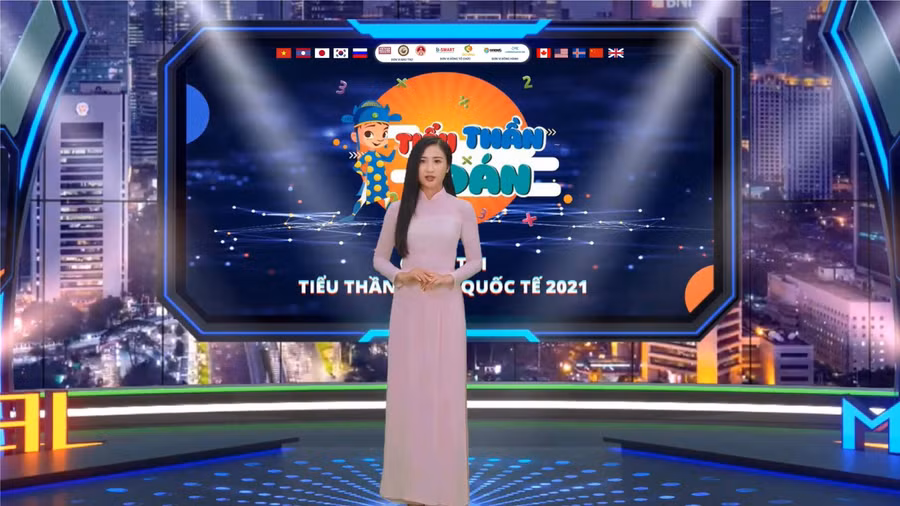 Mô phỏng sân khấu Tiểu thần toán Quốc tế 2021.