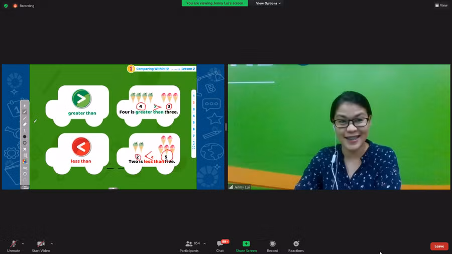 Tiết học mẫu i-Learn English for Math của cô Jenny Rose N Lui.