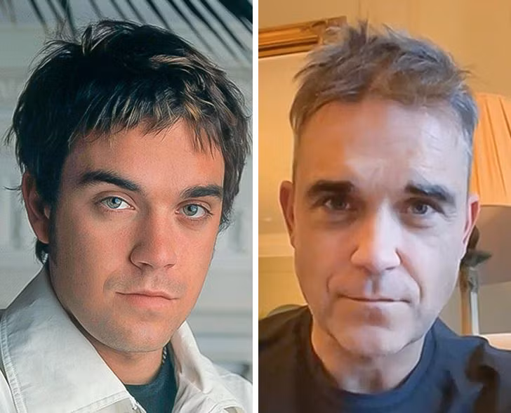 Robbie Williams (47 tuổi). Trong những năm 1990, Robbie Williams trở nên nổi tiếng với tư cách là ca sĩ và nhạc sĩ của Take That.