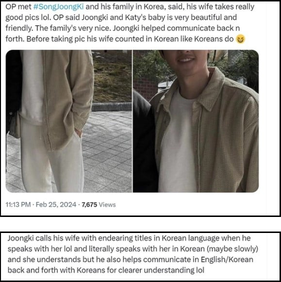 Sự xuất hiện gần đây của Song Joong Ki cùng gia đình gây chú ý. Sự xuất hiện gần đây của Song Joong Ki cùng gia đình gây chú ý.