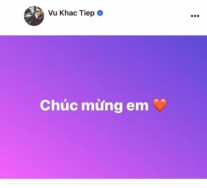 Vũ Khắc Tiệp gửi lời chúc mừng sau khi Ngọc Trinh được tuyên án treo.