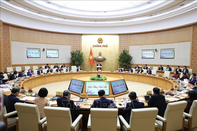 Phiên họp Thường trực Chính phủ về tình hình Tết Nguyên đán. (Ảnh: Dương Giang/TTXVN) Phiên họp Thường trực Chính phủ về tình hình Tết Nguyên đán. (Ảnh: Dương Giang/TTXVN)