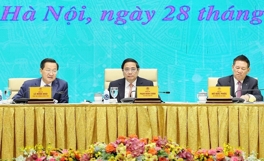 Thủ tướng Phạm Minh Chính chủ trì hội nghị. (Ảnh: Dương Giang/TTXVN) Thủ tướng Phạm Minh Chính chủ trì hội nghị. (Ảnh: Dương Giang/TTXVN)