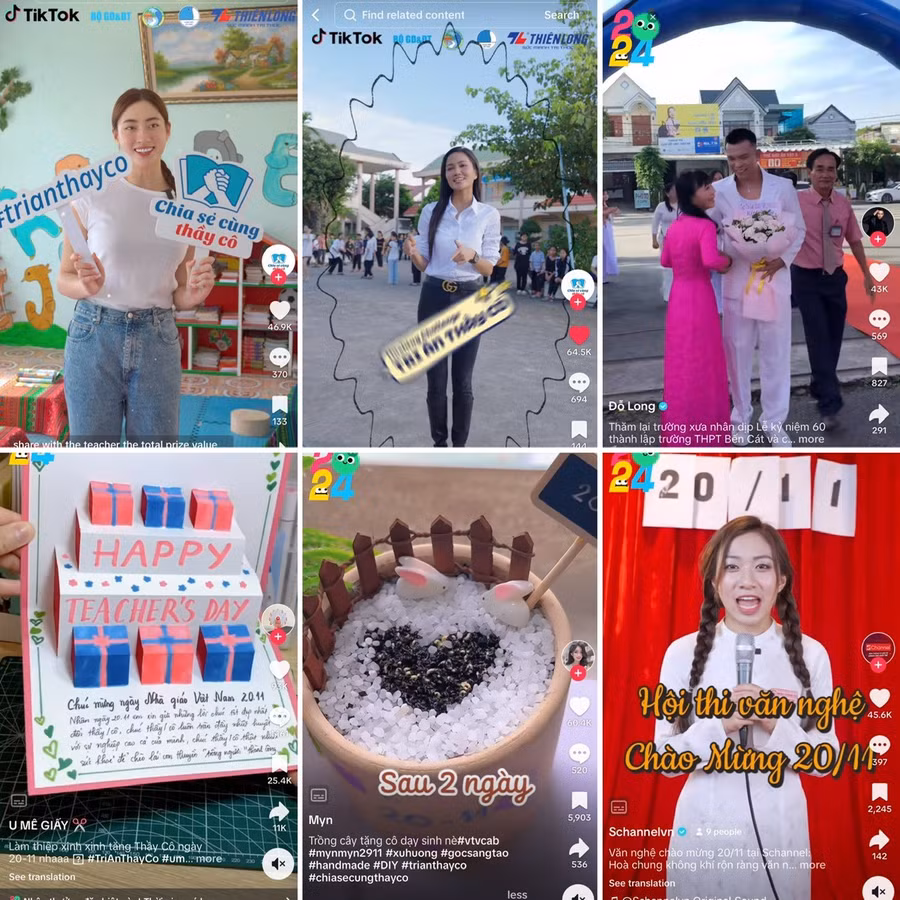 #TriAnThayCo có sự tham gia của nhiều TikTok Creators và KOLs nổi bật. #TriAnThayCo có sự tham gia của nhiều TikTok Creators và KOLs nổi bật.